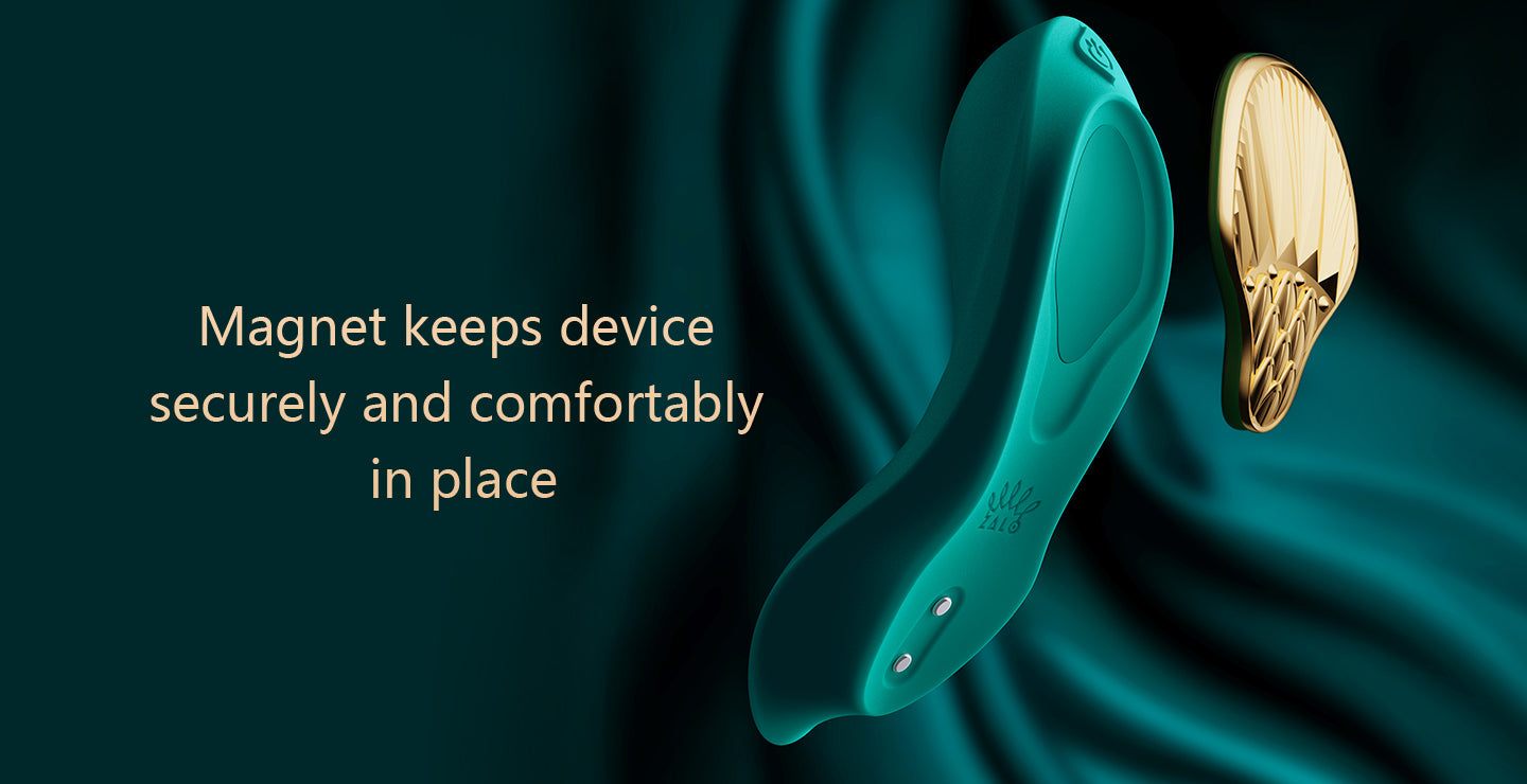 Aya wearable vibrator, magnetic hands-free toy, discreet vibrator