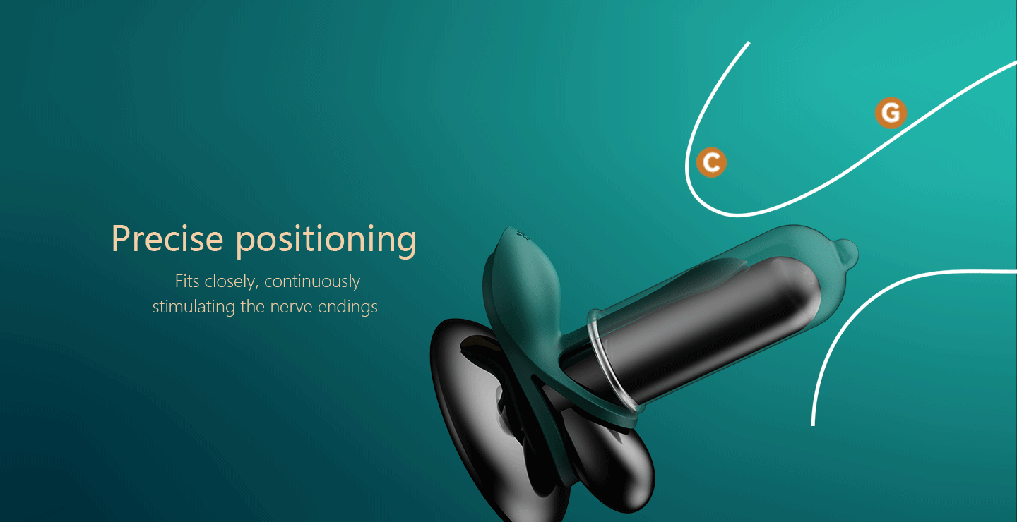 Bayek couples ring, wearable clitoral stimulator, dual ring toy