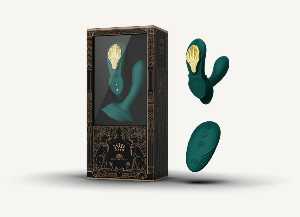 Aya wearable vibrator, magnetic hands-free toy, discreet vibrator