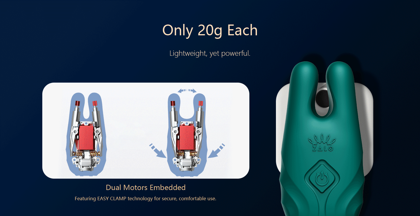 Nave adjustable vibrator, EasyClamp toy, dual motor stimulator